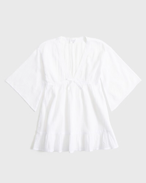 short-sleeve kaftan coverup