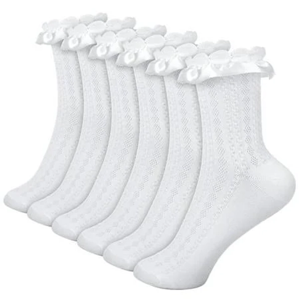 Bocaoying Women's Lace Ruffle Socks (6 Pack)
