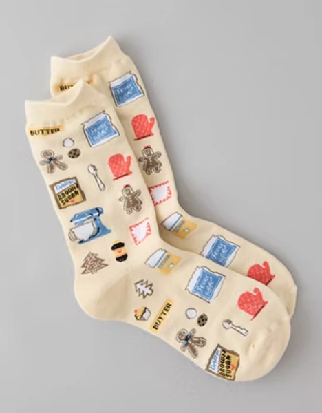 AE Holiday Baking Crew Socks