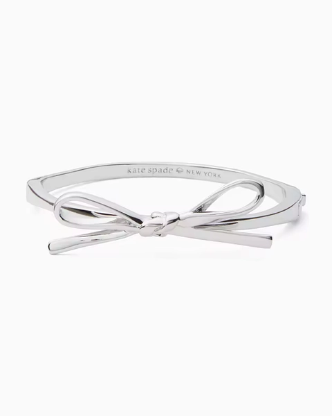 Silver Skinny Mini Bow Bangle