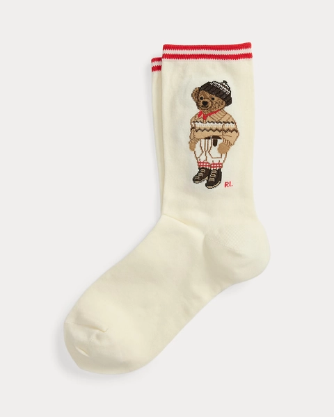 Polo Bear Cotton-Blend Crew Socks