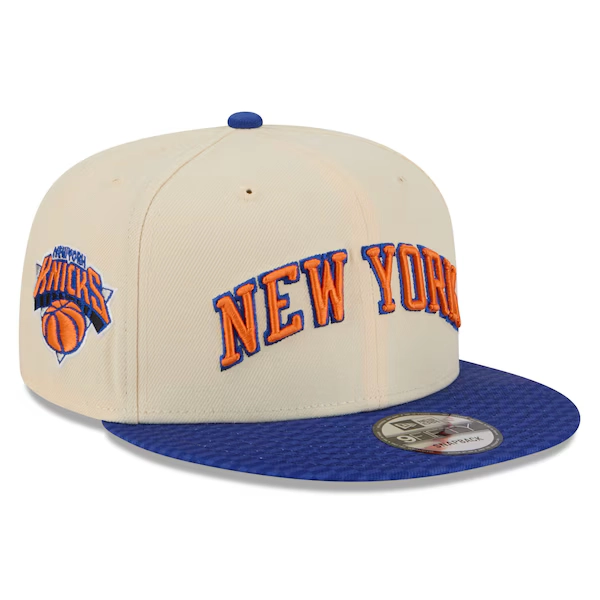 New York Knicks New Era 2025/26 City Edition 9FIFTY Snapback Hat - Cream/Blue