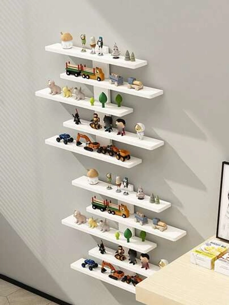 1pc Wall Mounted Decorative Shelf, Minimalist Modern Wall Hanging Display Rack For Dolls, Collectibles, Bedroom