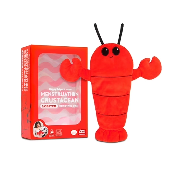 Menstruation Crustacean Lobster Heating Pad, 12"x5.5”, 1 Microwaveable, Cramp Relief by What Do You Meme?