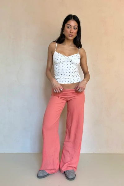 Palazzo pants with waistband