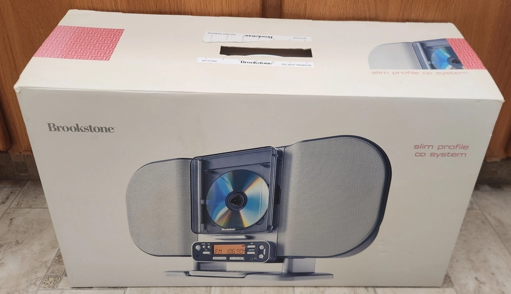 Brookstone Slim Profile CD System New in Box