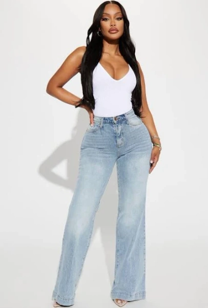 Fashion Nova Women's Bridge The Distance Wide Leg Jeans