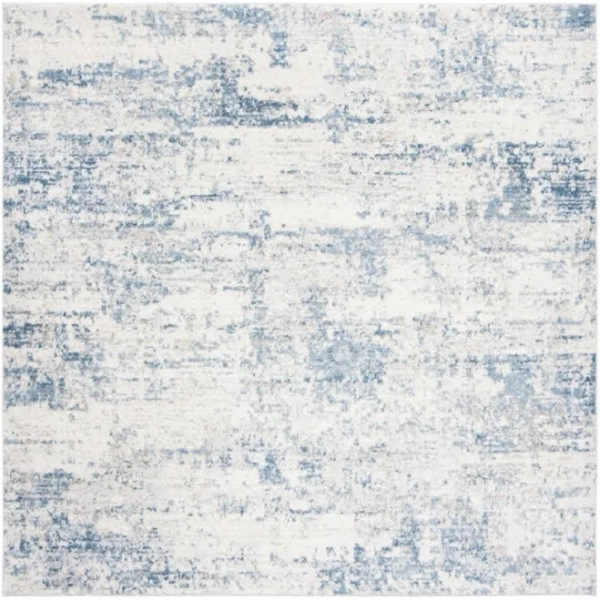 Highland Dunes Grandview Abstract Blue/Ivory Area Rug