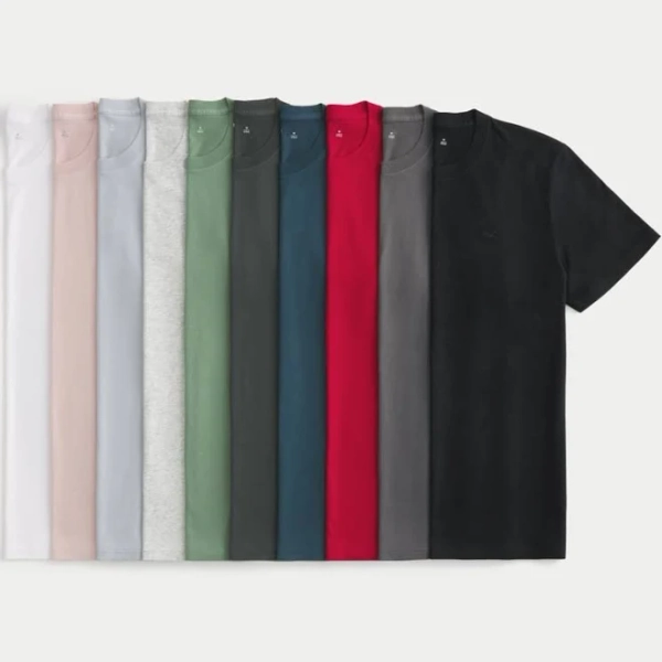 Hollister Men's Icon Crew T-Shirt 10-Pack