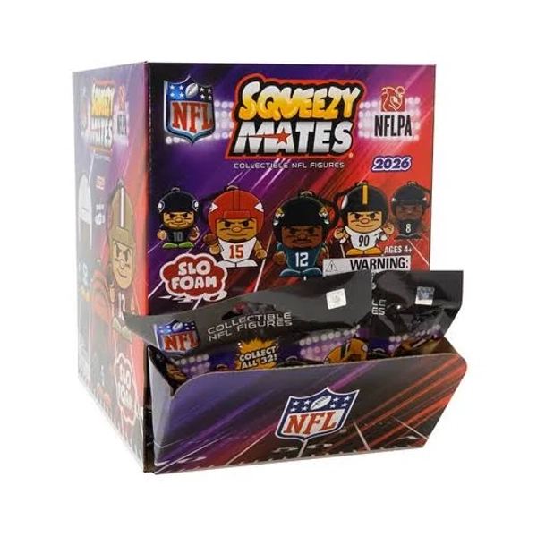 SqueezyMates Series 8 NFL Gravity Feed Figurines Mystery Box