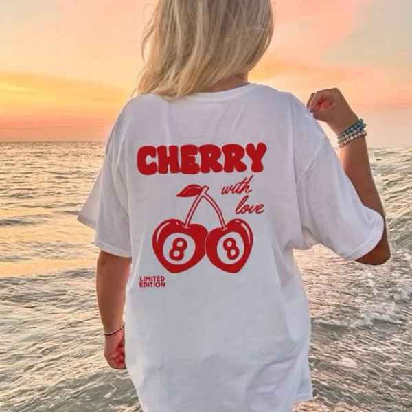 Teen Girls Trendy Short-Sleeved Cotton T-Shirt