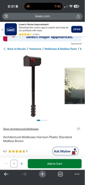 Architectural Mailboxes Harrison Plastic Standard Mailbox Brown