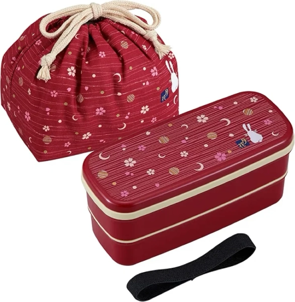 Amazon.com: OSK Japanese Traditional Rabbit Moon Bento Box Set, PW-28C Renewal Version, Microwave-safe, Dishwasher-safe, Chopsticks, Bento Bag, Red: Home & Kitchen