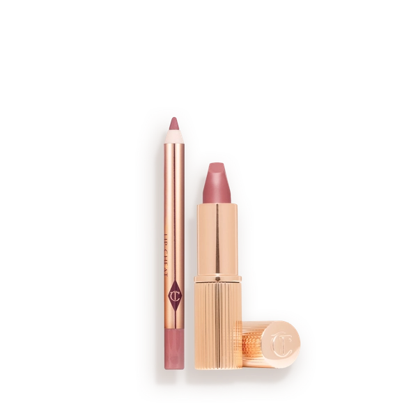 Travel Size Pillow Talk Lip Kit - Mini Lip Liner Et Mini Rouge À Lèvres Rose-nude | Charlotte Tilbury | Charlotte Tilbury