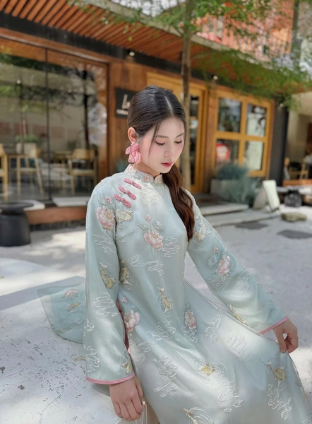 Lien Hoa Vietnamese Modern Ao Dai for Women, Ao Dai for Girls, Ao Dai Vietnam, Flared Long Sleeves Ao Dai - Etsy