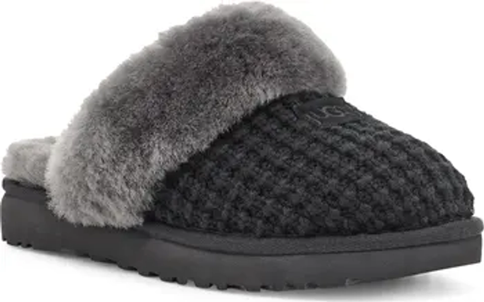 Cozy Knit Genuine Shearling Slipper