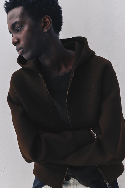 Kapuzenpullover in Neopren-Optik