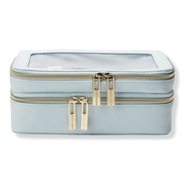 Blue Double-Zipper Organizer