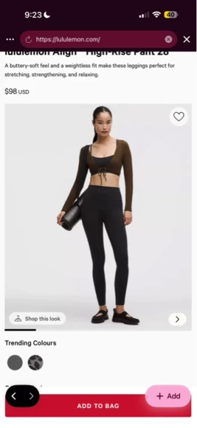 lululemon Align™ High-Rise Pant 28" - Black 