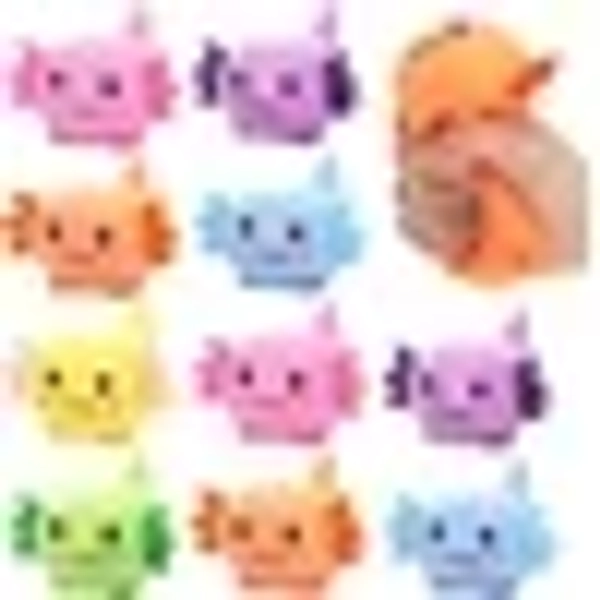 1Pc Squishy Stress Axolotl Ball, Animal Squishies Stress Balls, Cute Malt Sugar Axolotl Ball, Ultra Squishy and Moldable Slow Rise Relaxing Fidget Stress Balls, Only 1Pc, Random One Color