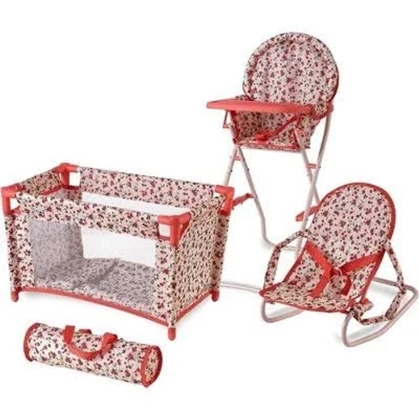 The New York Doll Collection Floral Baby Doll Accessories Set