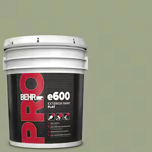 5 gal. #PPU11-07 Clary Sage Flat Exterior Paint