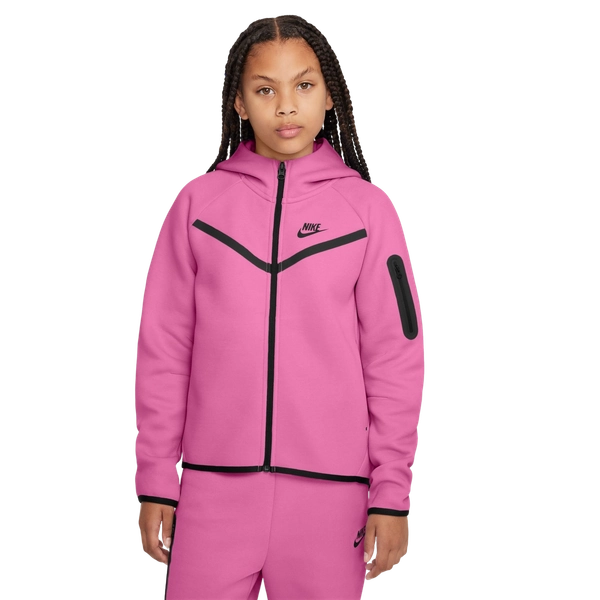 Nike Big Girls' Sportswear Tech Fleece Full-Zip Jacket - Pink