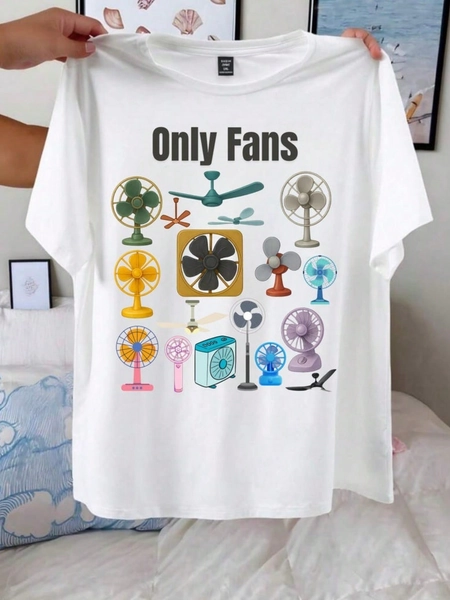 Funny Only Fans T-Shirt PNG – Retro Fan Clipart, Digital Download, Humor Graphic Tee Design, Printable Meme Shirt Art Instant Download,100% Cotton Oversized Short Sleeve Classic Heavy Cotton T Shirt Printed Graphic Tee Women's Casual Short-Sleeved Top