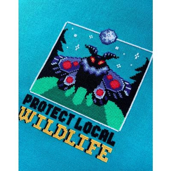 Mothman Cross Stitch Pattern - Cryptid XStitch - Funny Cross Stitch - Small Cute Stitch - Protect Local Wildlife Cross Stitch Pattern PDF