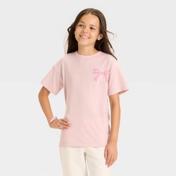 Girls' Short Sleeve Oversized Seoul Graphic T-Shirt - Cat & Jack™ Dusty Pink XL
