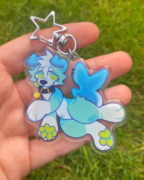 Gummy Shark Dog acrylic charm