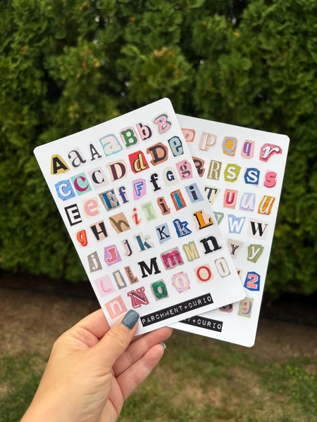 Vintage-Inspired Ransom Note Stickers for Junk Journals, Scrapbooks, DIY Projects - 80 Unique Stickers