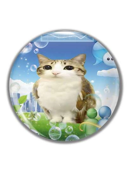 1pc 4.4cm/1.73inch Funny Pattern Safety Pin Badge, Button Brooch, Suitable For Attaching To Clothing, Bags, Backpacks, Fun Gift For Friends And Family