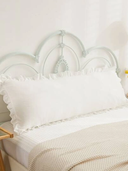 1pc Ruffle Decor Body Pillowcase Without Filler