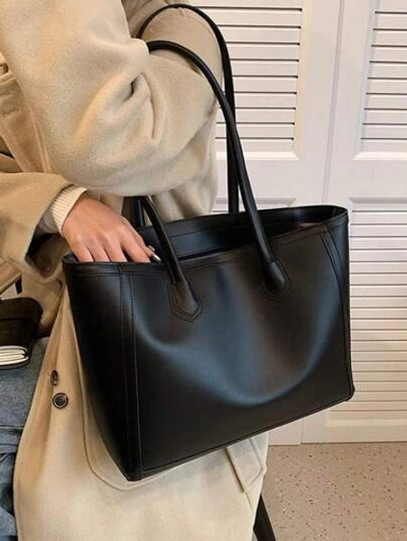 Lightweight,Business Casual Stitch Detail Shoulder Tote Bag For Women,Rookies & White-Collar Workers For Teen Girls Women College Students,Rookies & White-Collar Workers Perfect For Office,College,Work,Business,Commute,Outdoors,Travel,Outings,School Bag,Portable,Large Capacity,For Teen Girls Women College Students,Perfect For Office,College,Middle School,High School,Work,Business,Commute,Office, Tote Bags For Ladies, Work Bag Women, Ideal For Everyday Elegance & Special Occasions, New Fashionable Big Bags For Women