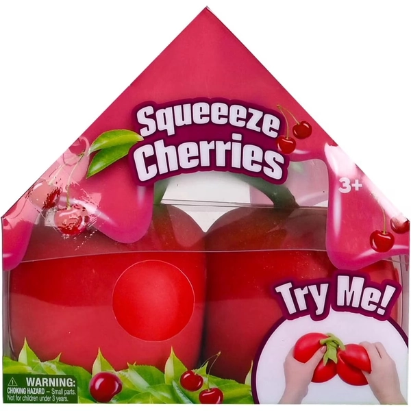 Squeezy Cherries- 8 Inch Ultra-Soft Slow Rising Jumbo Squishy Cherries, Stress Relief Toy for Adults, Focus & Relaxation - Walmart.com