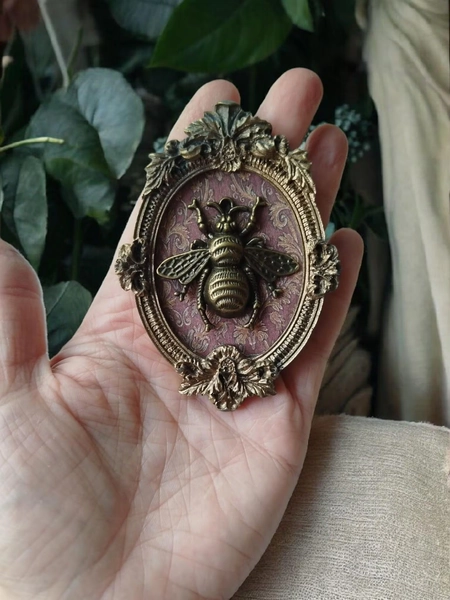Boho decoration set: Ex-voto, taxidermied insect/snake, gothic wall art, bohemian style, cabinet of curiosities, witchcraft, esoteric