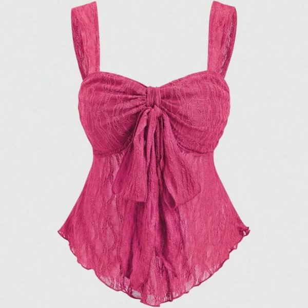 Sweetra Cropped Tube Top with Bowknot