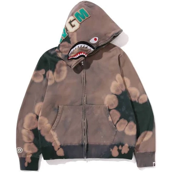 Men's A Bathing Ape Hand Dye Shark Full Zip Hoodie