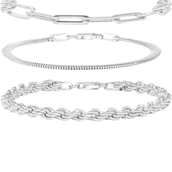Silver Bracelets Chain Bracelet in Sterling