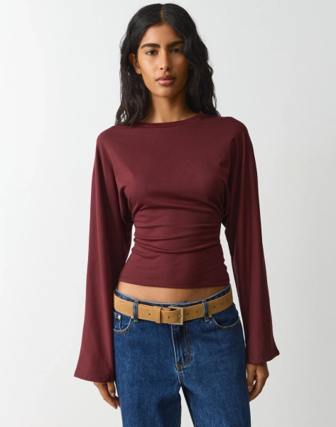 Cinched Long Sleeve Top