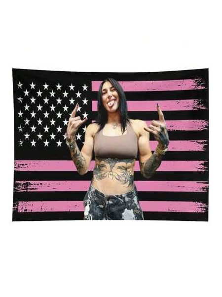 1pc Wrestler Rhea Tapestry Ripley Poster Flag Tapestries Suitable For Living Room Bedroom College Dorm Decor Wall Decoration For Friends Pink Gift