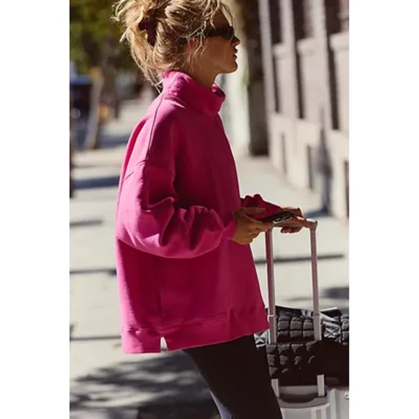 A Cut Above Mock Neck Pullover Sweatshirt