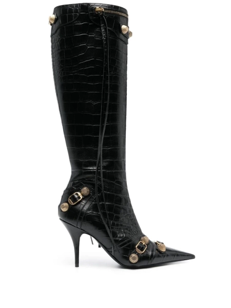 Balenciaga Le Cagole Leather Heel Boots - 36