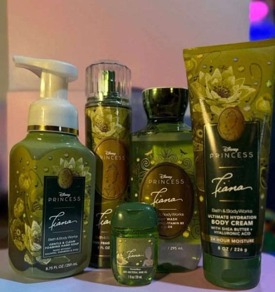 ($61.75 value) 5 piece set-Bath&BodyWorks Disney Princess Tiana-collectors edition