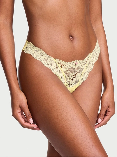 Lemonade Yellow Brazilian Lace Knickers
