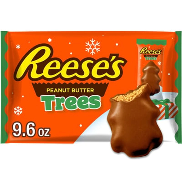 Reese's Milk Chocolate Snack Size Peanut Butter Trees Christmas Candy, Bag 9.6 oz