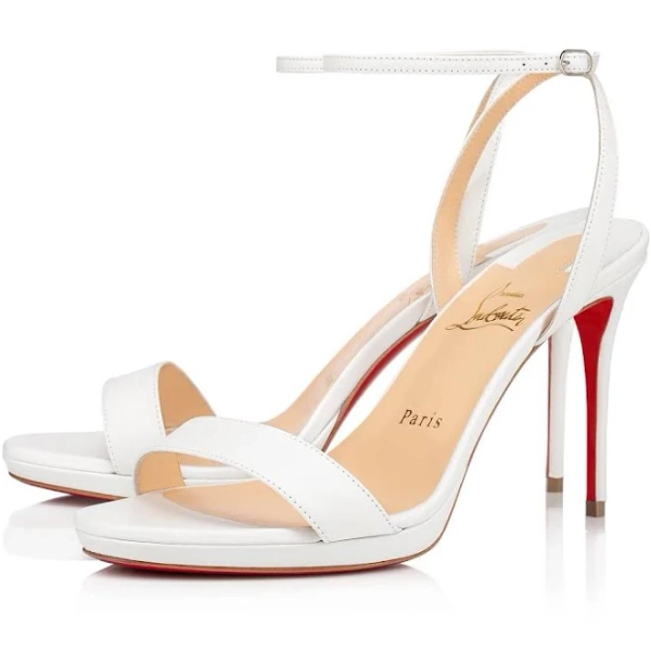 Christian Louboutin Women's Loubi Queen Red Sole Ankle-Wrap Sandals