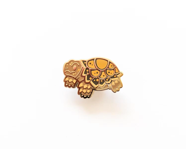 Speckled Tortoise - Tiny Reptile Enamel Pins