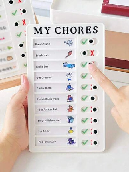 Portable Chore Chart Memo Board, To Do List Checklist Board Detachable Reusable Plastic Planner DIY Message Home Travel Planning Reminder Chart Wedding Birthday Decorations Decor School Stuff Stationery For School